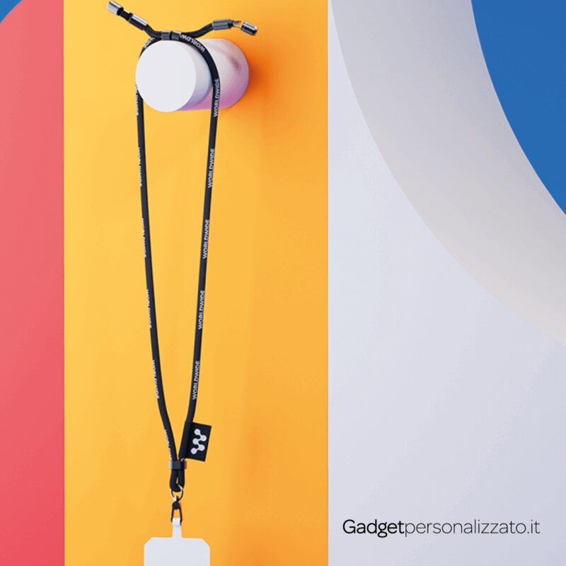 Lanyard personalizzato in Jacquard con cavo integrato Snapneck